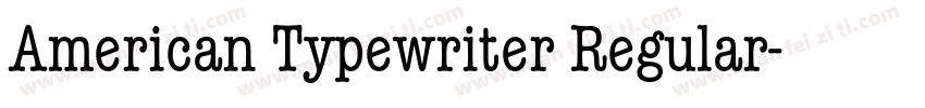 American Typewriter Regular字体转换